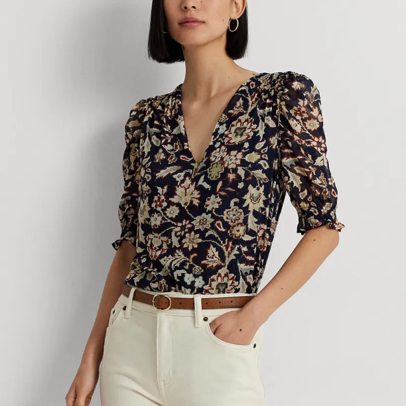 LAUREN RALPH LAUREN SS24 Shirt Women's Dark Blue-2