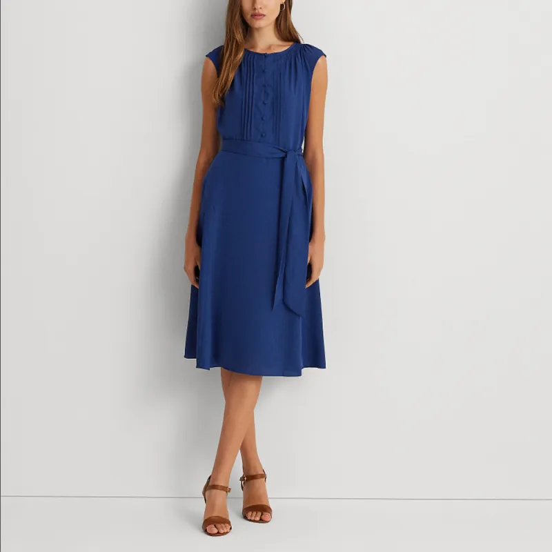 Polo Ralph Lauren SS24 Short Sleeved Dress Women's Indigo-1
