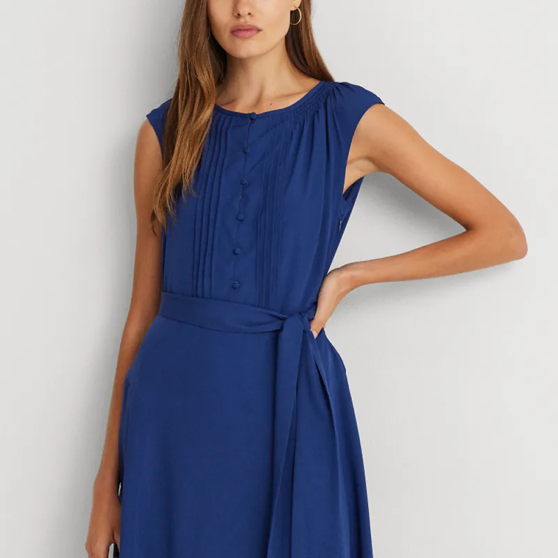 Polo Ralph Lauren SS24 Short Sleeved Dress Women's Indigo-3