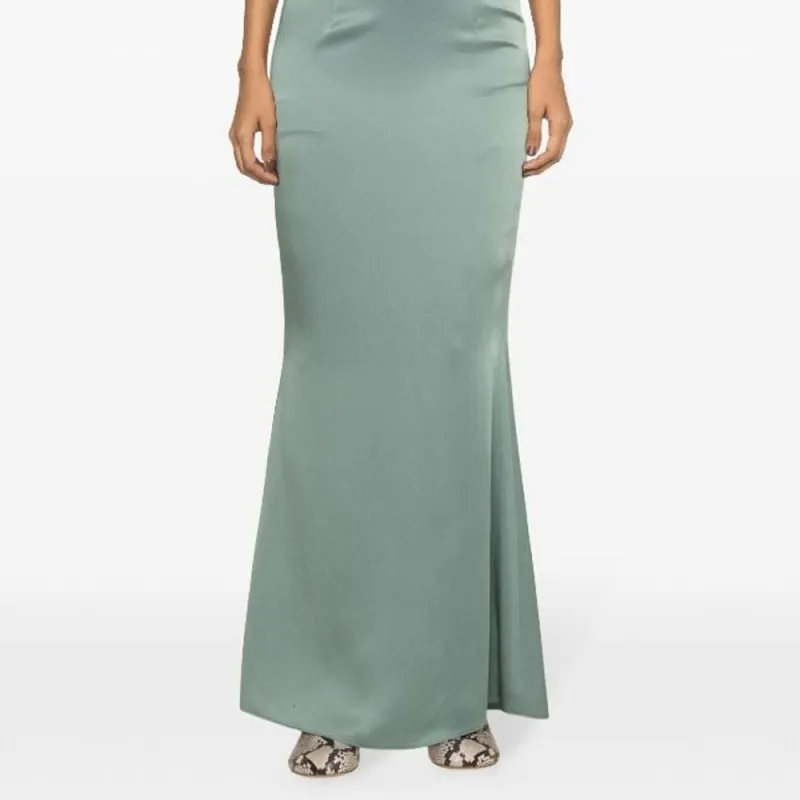 STYLAND Satin Godet Maxi Skirt-4