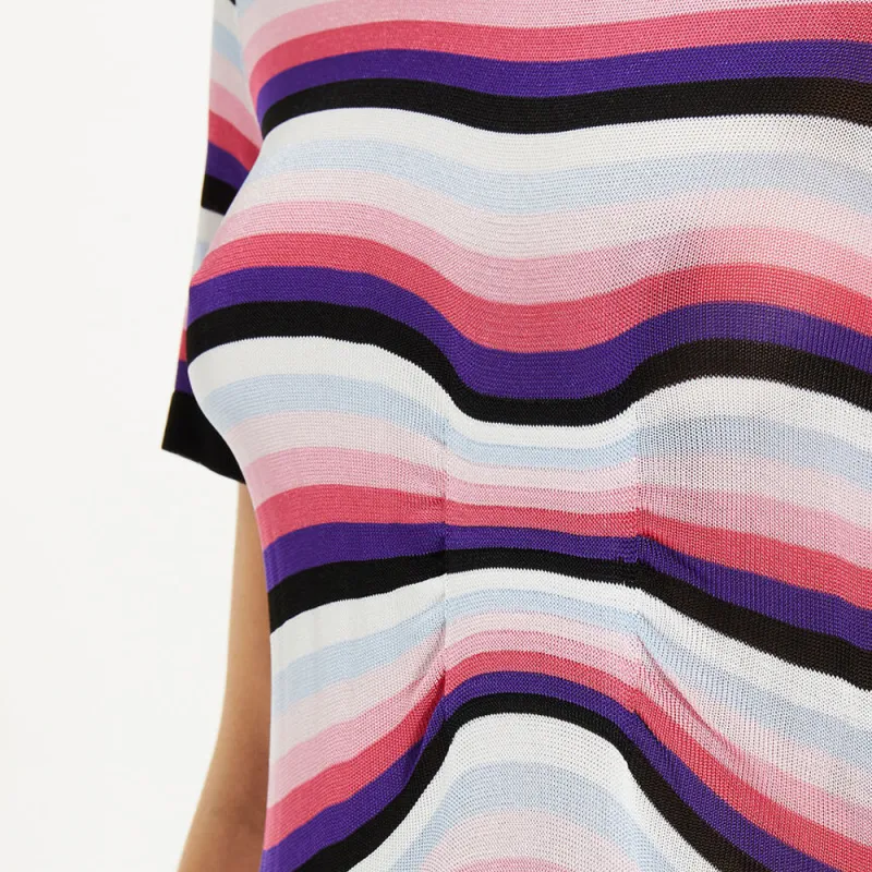 Sonia Rykiel Striped Asymmetric Midi Dress-4