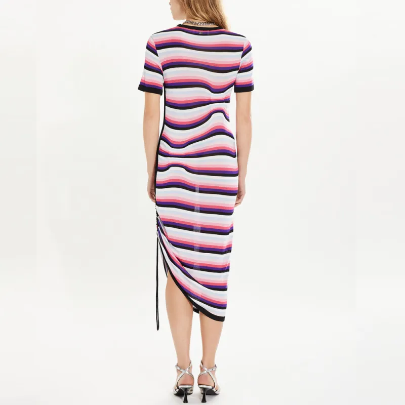 Sonia Rykiel Striped Asymmetric Midi Dress-3