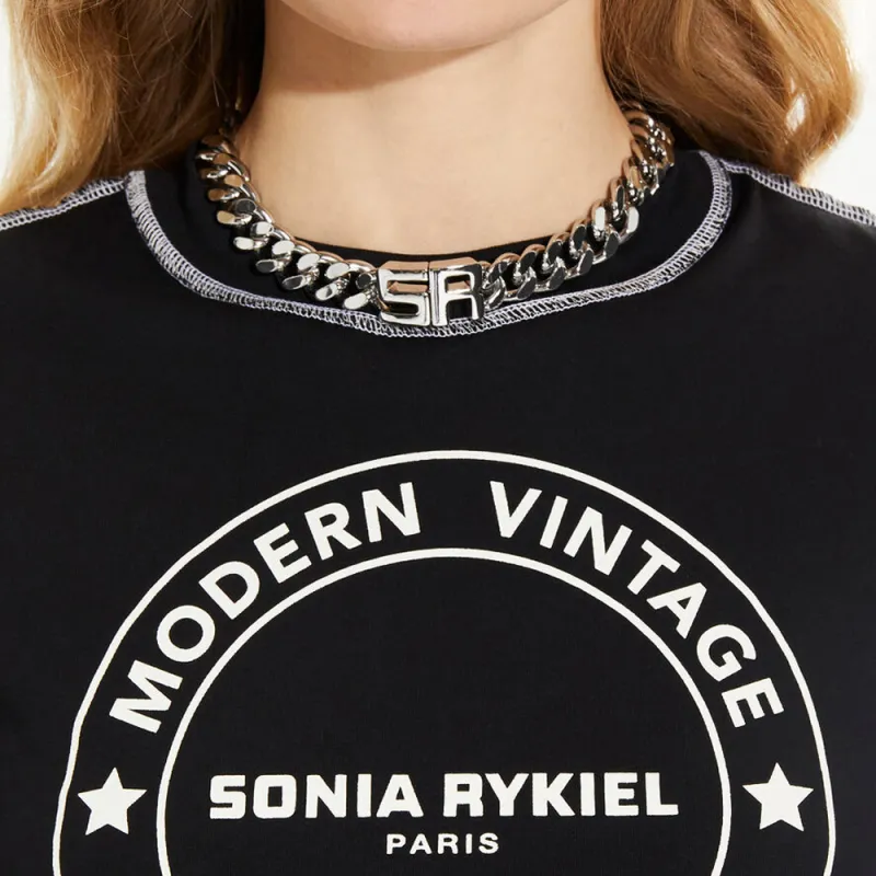 Sonia Rykiel Logo print Cotton T shirt-3