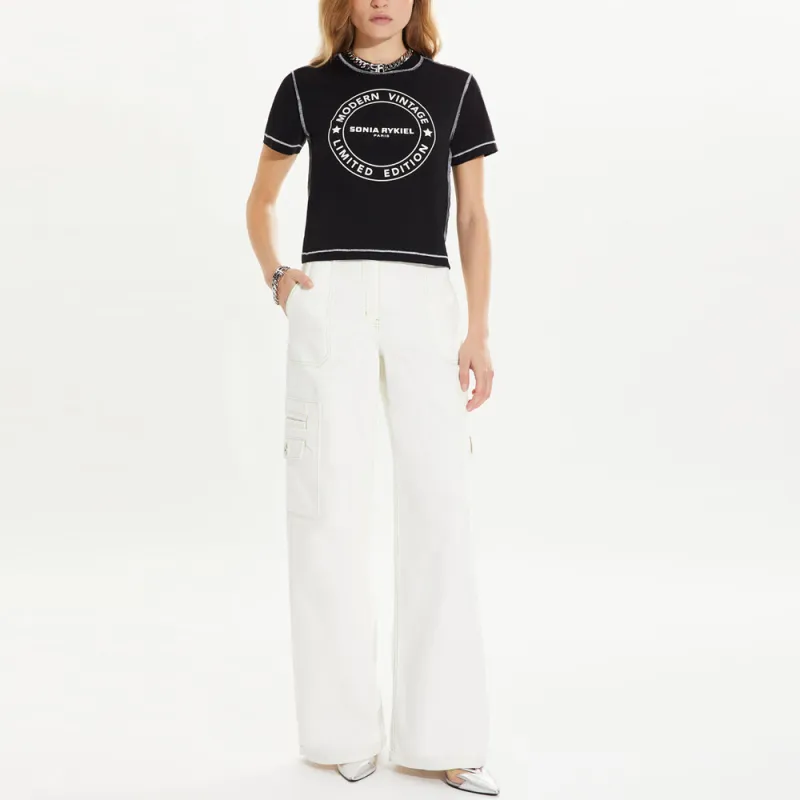 Sonia Rykiel Logo print Cotton T shirt-2