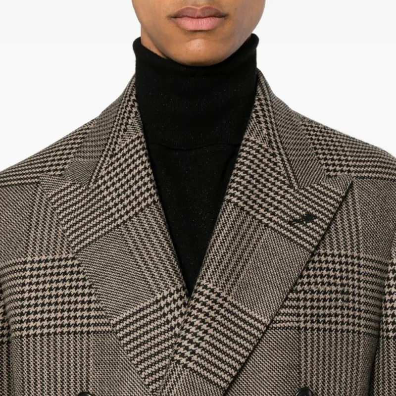 Tagliatore Houndstooth Double breasted Blazer-4