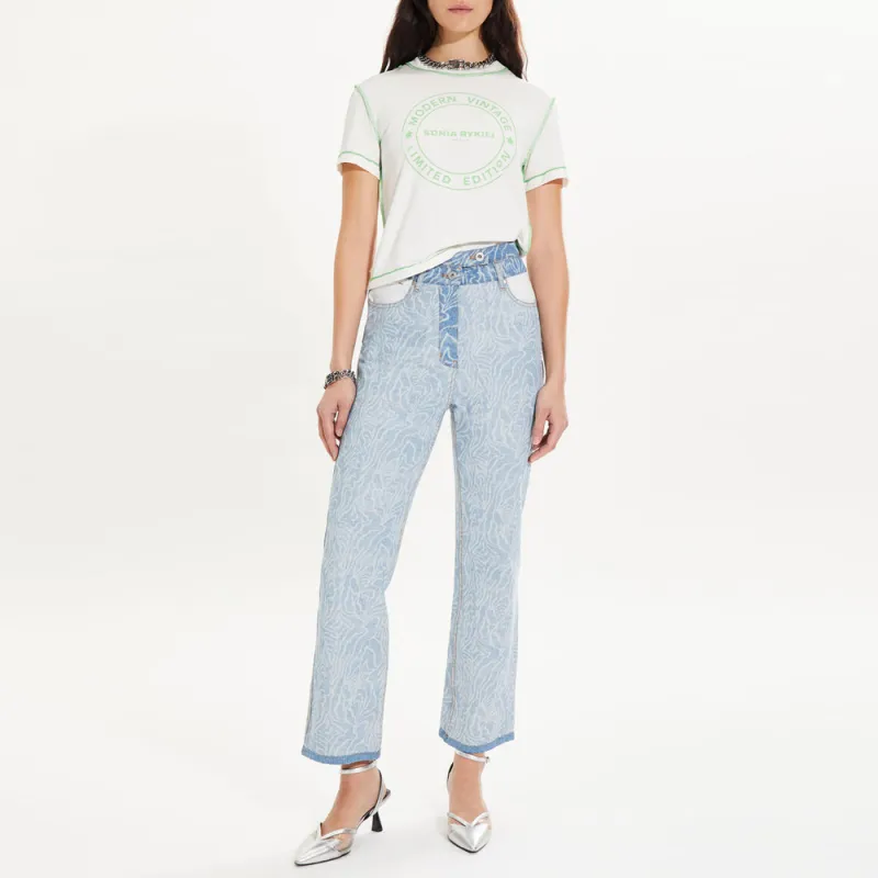 Sonia Rykiel Zebra High rise Flared Jeans-2
