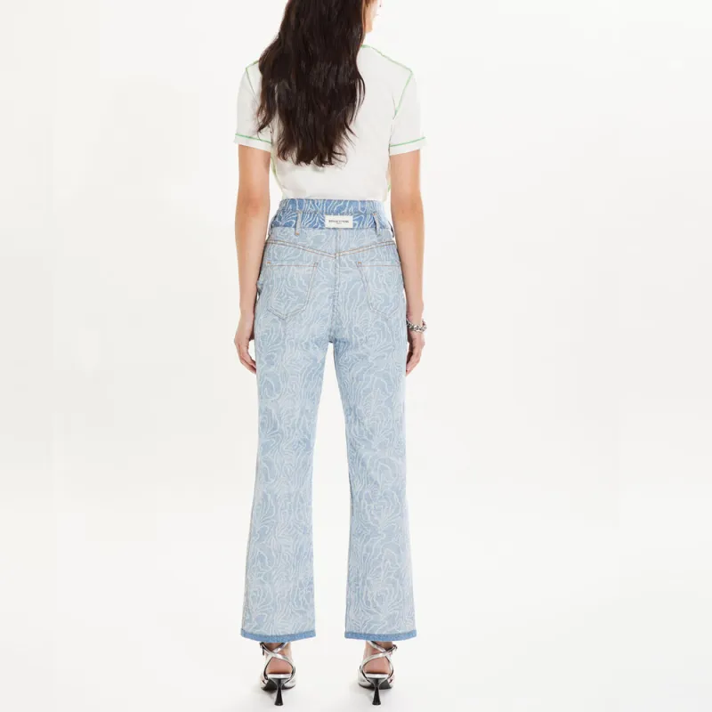 Sonia Rykiel Zebra High rise Flared Jeans-3