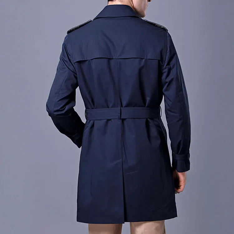 Burberry Trench Coat Men's Dark Blue-3