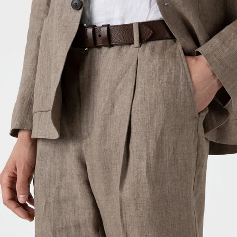 SUNSPEL SS24 Casual Pants Men's Brown-4