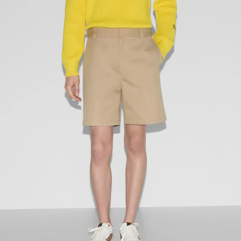 GUCCI Casual Shorts Men's Khaki-3