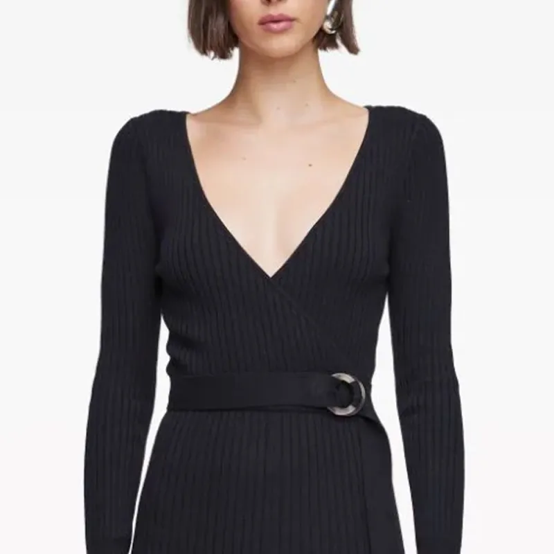 Anna Quan Peta V-neck Wrap Dress-4