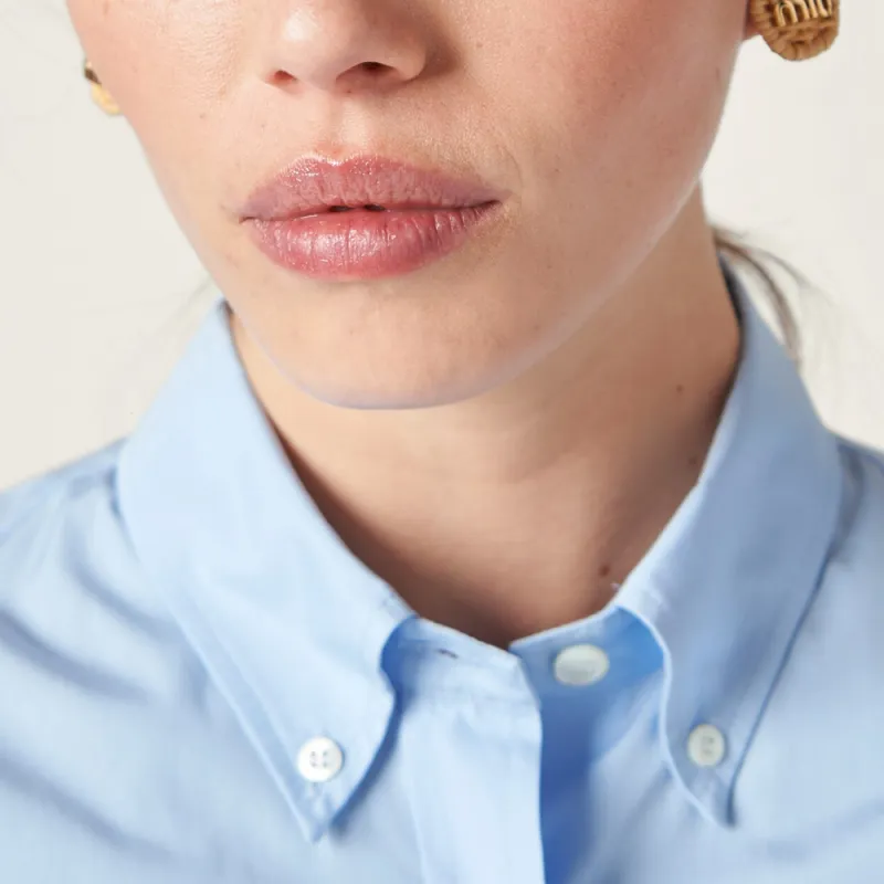 MIU MIU Long Sleeved Poplin Shirt Dress-4