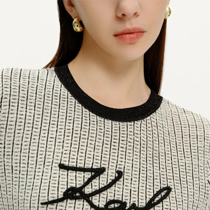 KARL LAGERFELD SS24 Knitwear Women's Black White-4