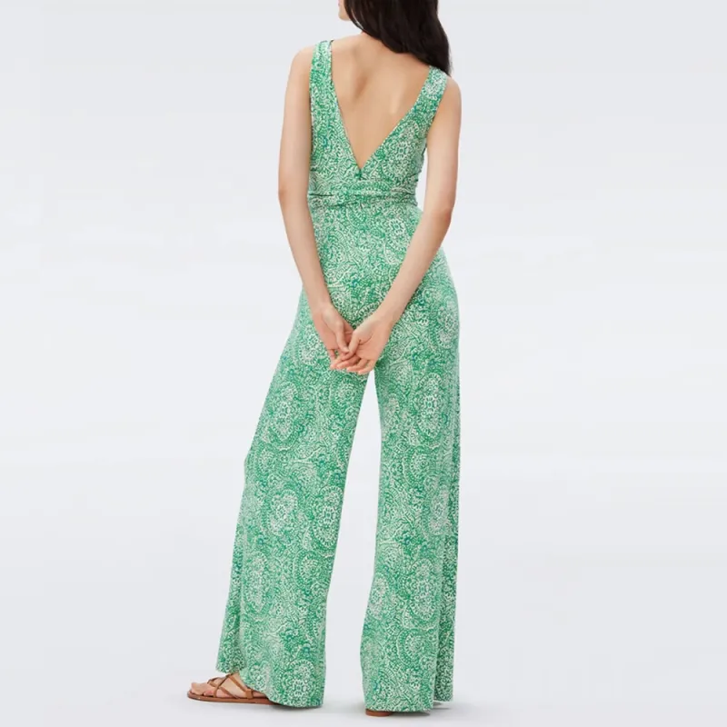 DVF Diane Von Furstenberg Jumpsuit Women's Green-3