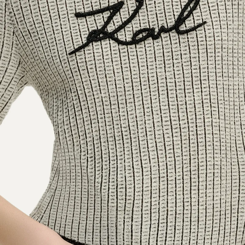 KARL LAGERFELD SS24 Knitwear Women's Black White-3