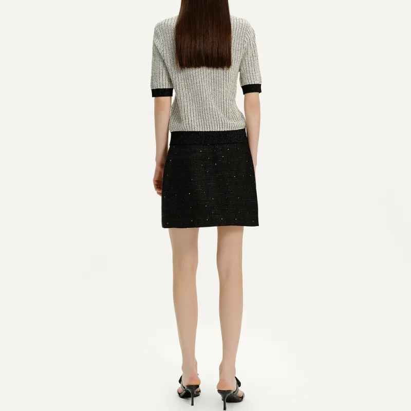 KARL LAGERFELD SS24 Knitwear Women's Black White-1