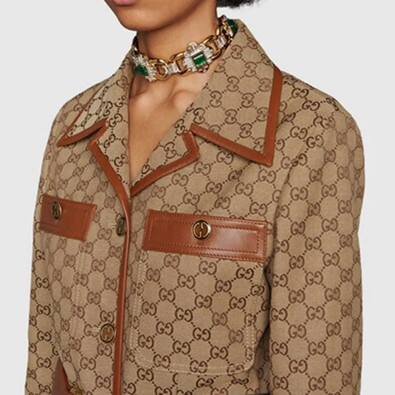 GUCCI Gg Supreme Belted Jacket-3