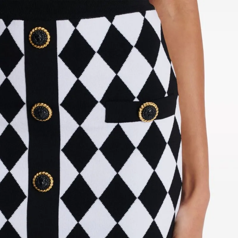 BALMAIN SS24 Casual Short Skirts Women's Black-4