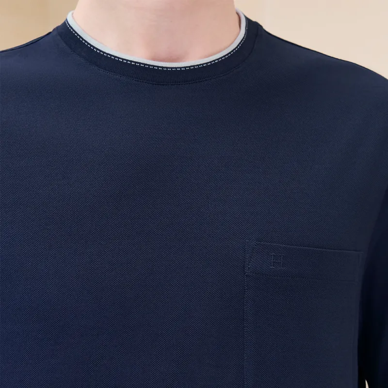 HERMES FW24 T-Shirt Men's Marine Blue-2