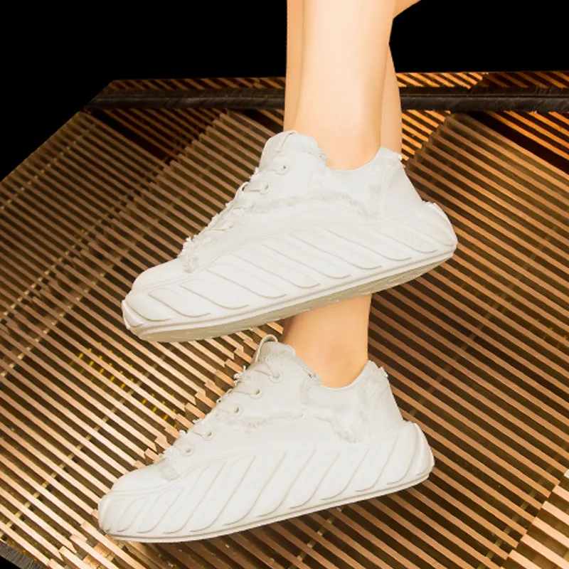 Coup De Foudre Cushioning Lightweight Breathable Height Increasing Low-Top Skateboard Shoes Women's-5
