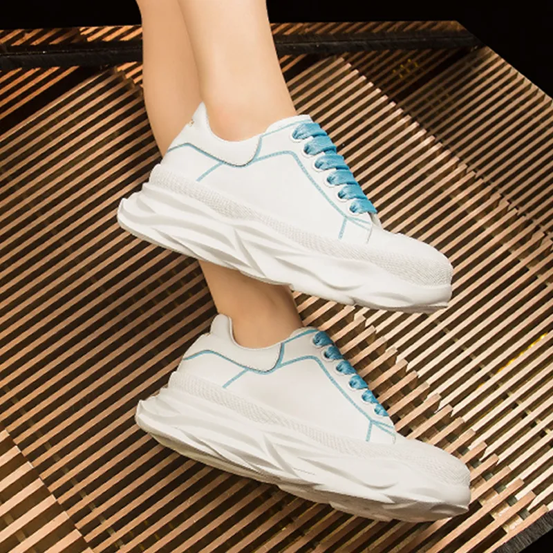 Coup De Foudre Slip-Resistant Cushioning Height Increasing Low-Top Skateboard Shoes Women's-11