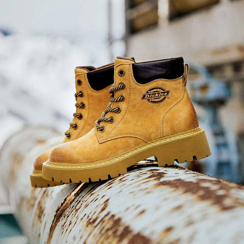 Martin Boots Yellow Short Boots Dickies Martin Boots Women's Earth