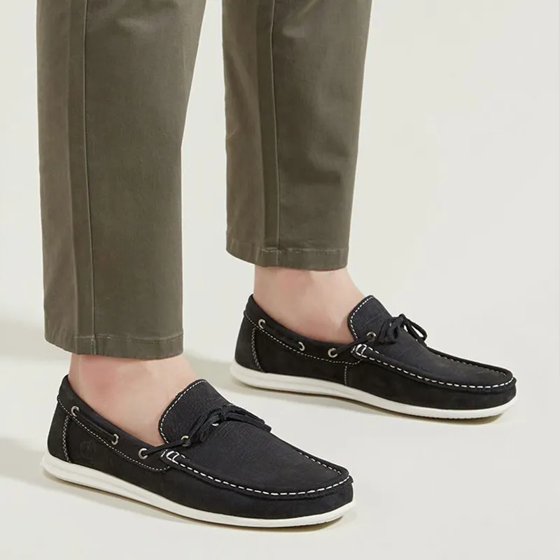 HANG TEN Anti-Slip And Wear-Resistant Lightweight Low-Top Casual Shoes Men's Khaki Black And Blue-8