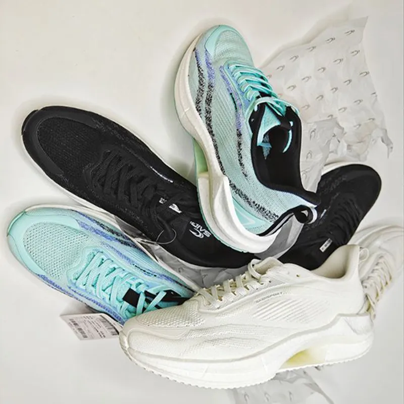 SAIQI Low Top Supercritical Running Shoes Men's Pearl White-5