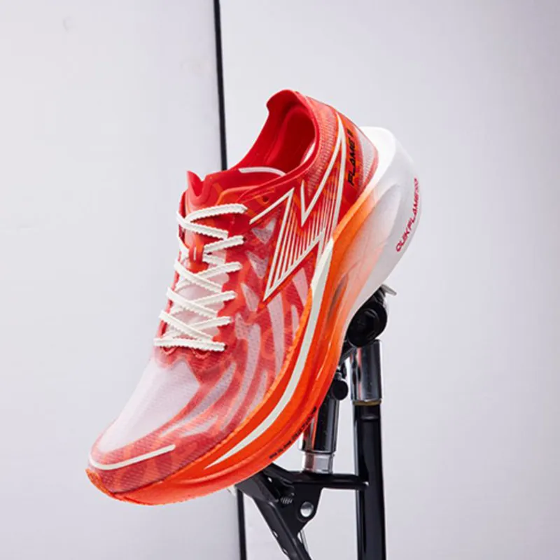 361° Cushioning Anti Slip Wear Resistant Breathable Lightweight Rebound Low Top Running Shoes Unisex Red Orange-6