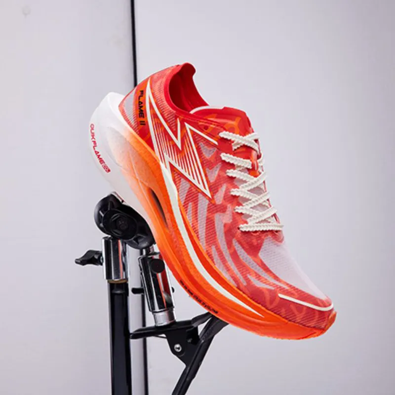 361° Cushioning Anti Slip Wear Resistant Breathable Lightweight Rebound Low Top Running Shoes Unisex Red Orange-5