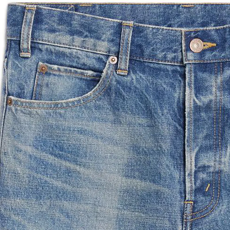 CELINE SS22 Denim Shorts Women's Blue-5