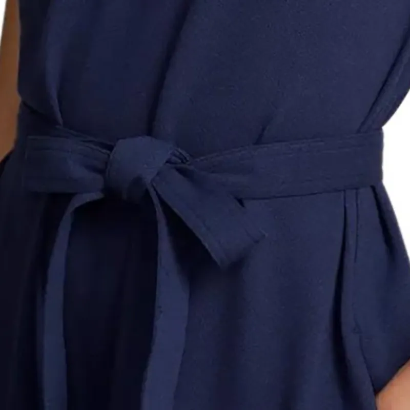 Polo Ralph Lauren SS22 Short Sleeved Dresses Women's Dark Blue-5