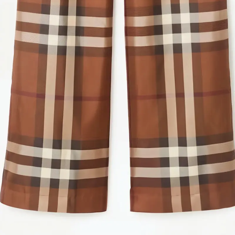 Burberry Alex Vintage Check Silk Trousers-5