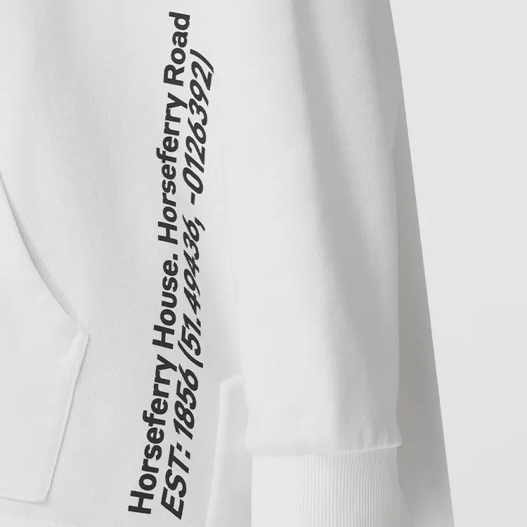 Burberry Coordinates Print Oversized Hoodie 'White'-4