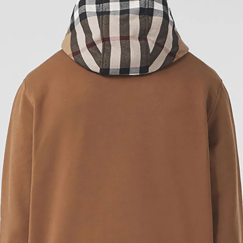Burberry Check hood Cotton blend Hoodie-4