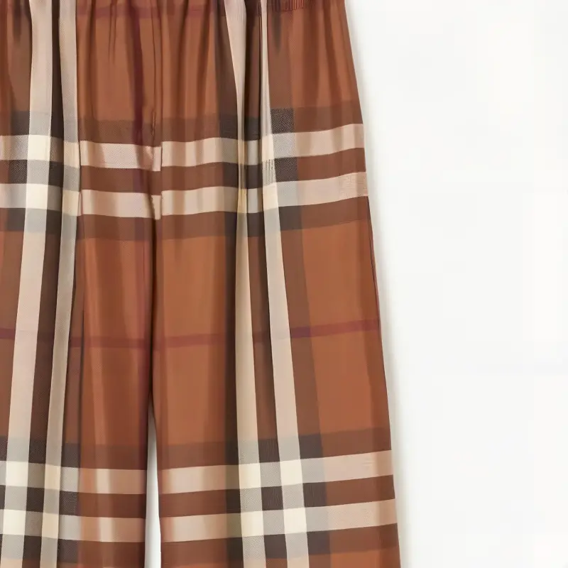 Burberry Alex Vintage Check Silk Trousers-4