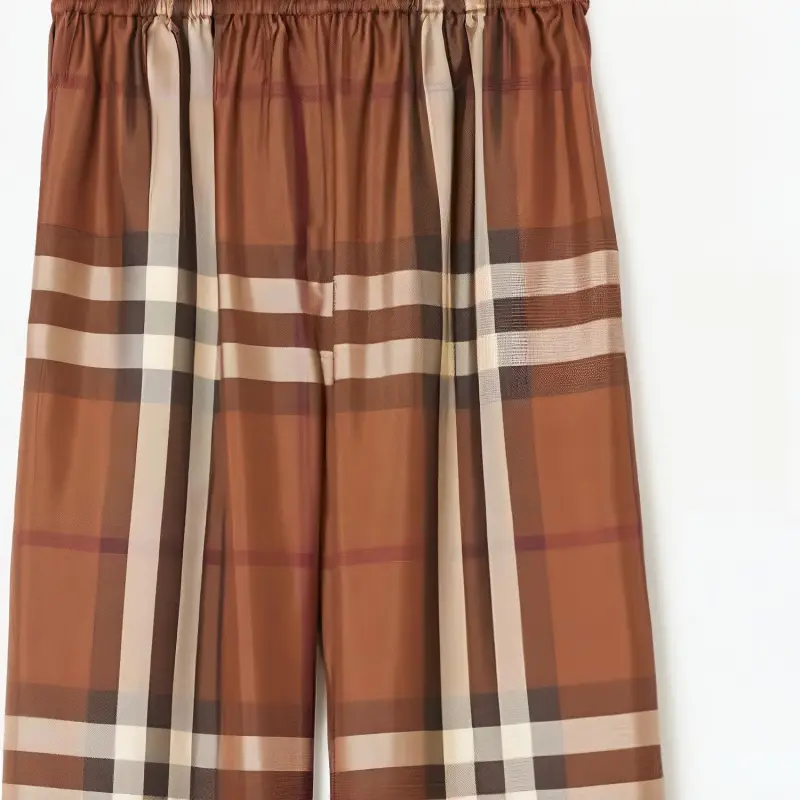 Burberry Alex Vintage Check Silk Trousers-7