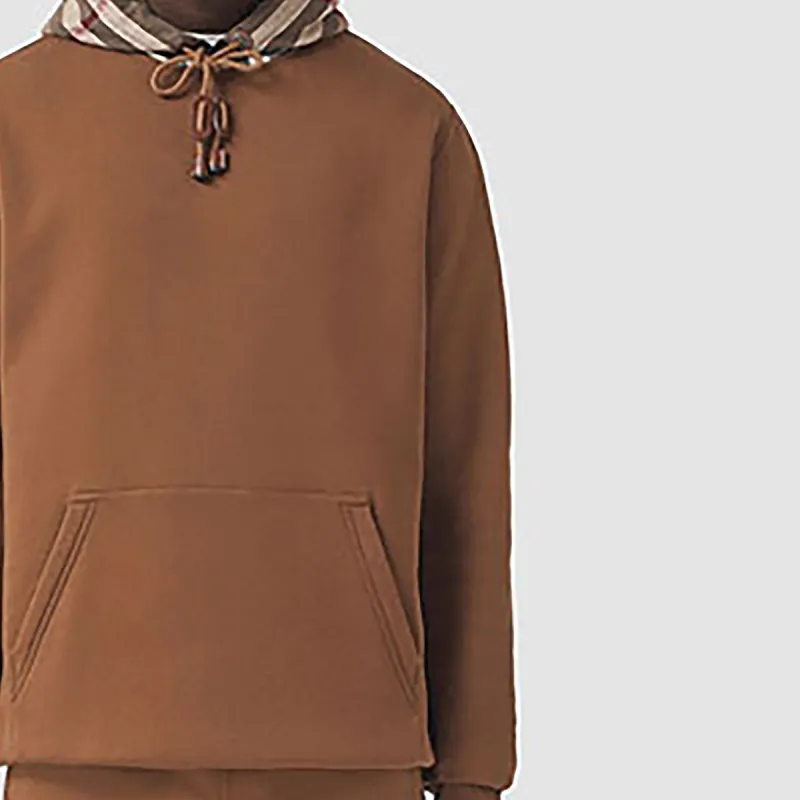 Burberry Check hood Cotton blend Hoodie-3