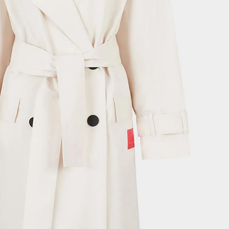 ARMANI EXCHANGEAE FW22 Trench Coat Women's White-4