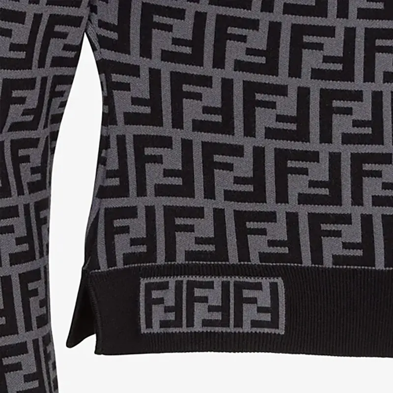 FENDI Knitwear Women's Black Gray Color-4