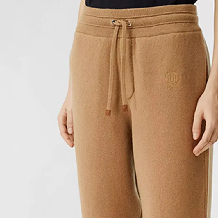 Burberry Monogram Motif Cashmere Blend Jogging Pants 'Camel'-4
