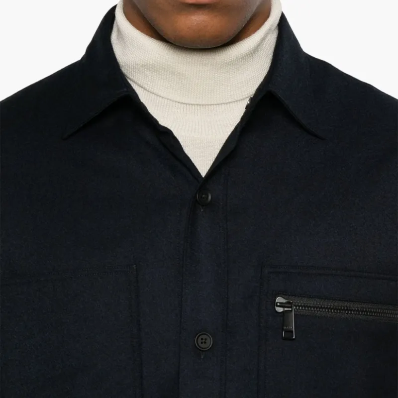 Ermenegildo Zegna Buttoned Long Sleeved Overshirt-5