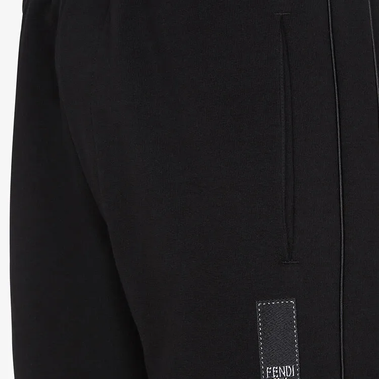 FENDI Logo Patch Jersey Trousers-3