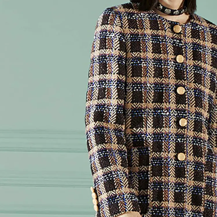 GUCCI Tartan check Tweed Jacket-5
