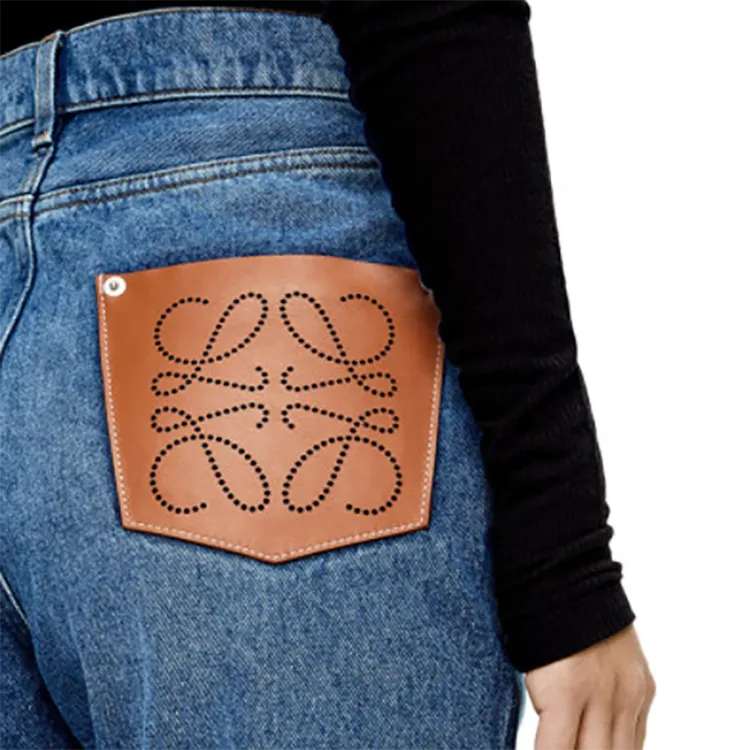 LOEWE Anagram Pocket Tapered Jeans 'Blue Denim'-5