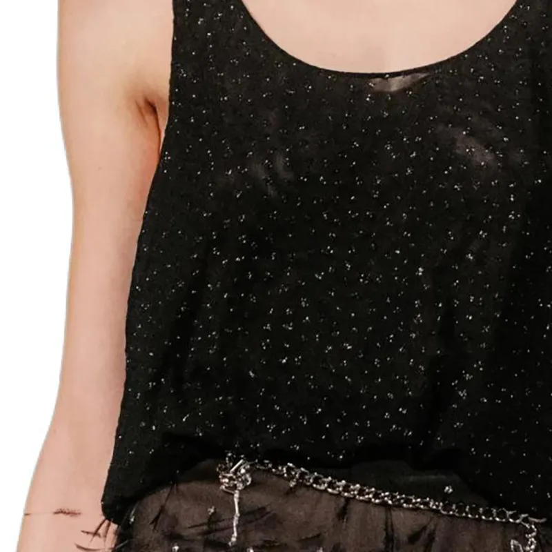 CHANEL SS24 Tank Tops Women's Black-3