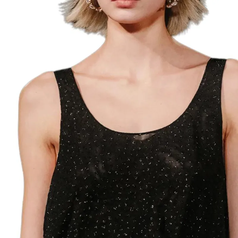 CHANEL SS24 Tank Tops Women's Black-2