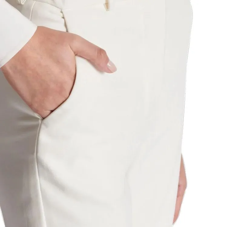 BALMAIN High Waisted Crepe Trousers-5