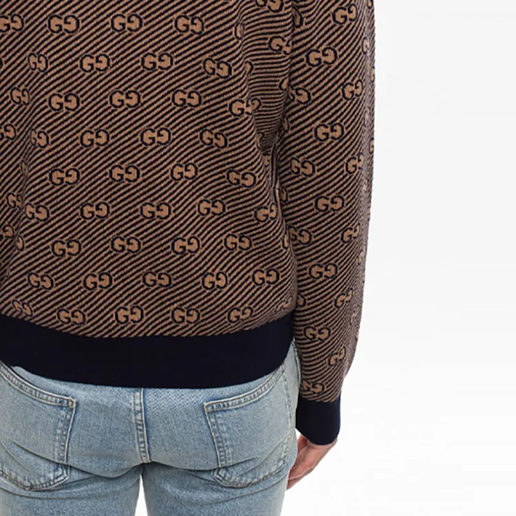 GUCCI Cashmere Sweaters Men Camel-4
