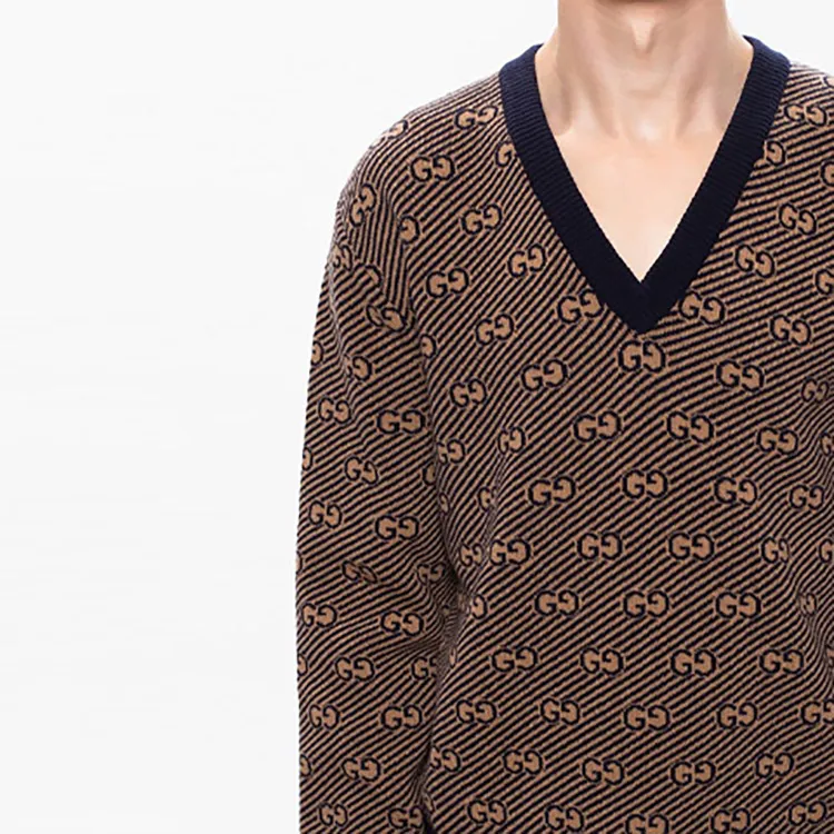 GUCCI Cashmere Sweaters Men Camel-3